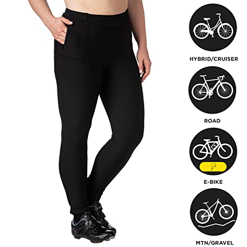 Terry Women’s Coolweather Cycling Tights Perfect for Fall and Winter Riding – Plus Size – Full Length – 28 inch Inseam – Black, 2X | The Storepaperoomates Retail Market - Fast Affordable Shopping