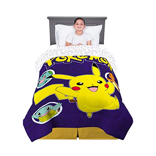 Franco Kids Bedding Super Soft Microfiber Comforter, Twin, Pokemon Pikachu