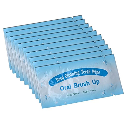 Impressive Smile 100 PCS Deep Cleaning Finger Toothbrush Teeth Cleaning Whitening Wipes for Oral Brush Ups Mint Flavor