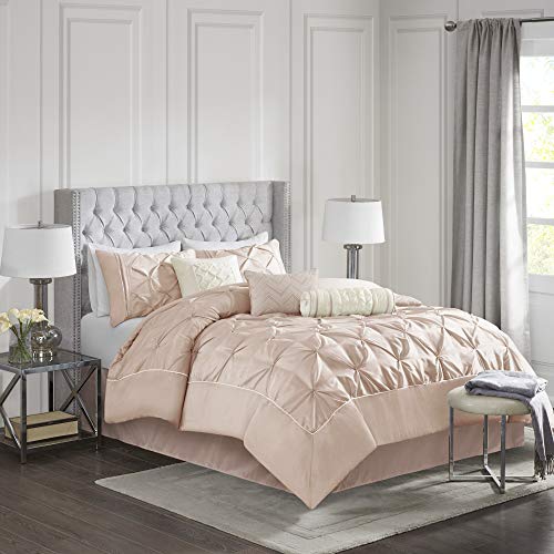 Madison Park Laurel Comforter Set Blush, Queen(90″x90″)