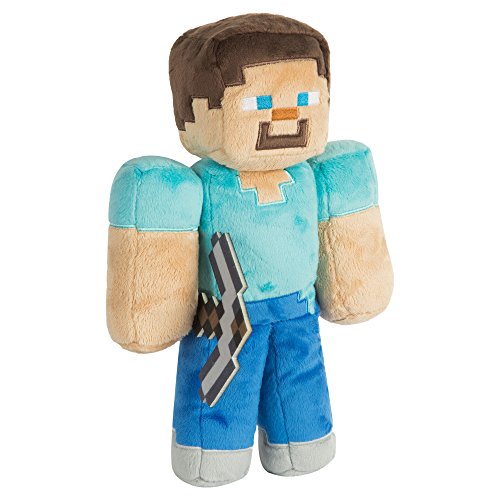 JINX Minecraft Steve Plush Stuffed Toy, Multi-Colored, 12″ Tall
