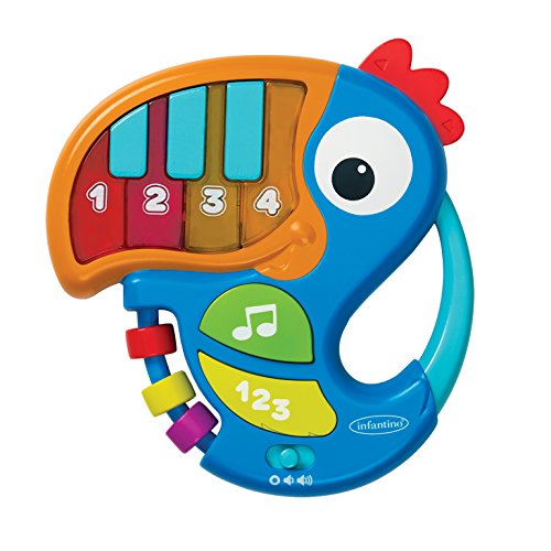 Infantino Piano & Numbers Learning Toucan – with Light-up Piano Keys and Numbers, Songs, Words, Phrases and Sound Effects, Easy to Grasp and Handle, for Babies and Toddlers