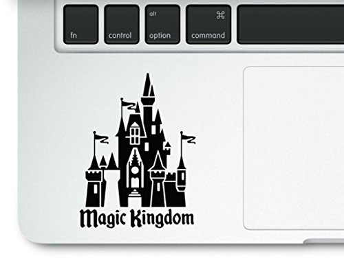 Magic Kingdom Castle Clear Vinyl Printed Decal Sticker for Laptop MacBook Compatible with All MacBook Retina, Pro and Air Models Trackpad Princess