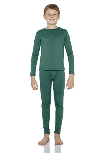 Rocky Thermal Underwear for Boys (Thermal Long Johns Set) Shirt & Pants, Base Layer w/Leggings/Bottoms Ski/Extreme Cold (Jade – X-Small)