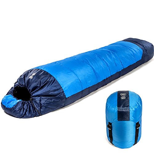 Viking Trek 350x Lightweight Sleeping Bag – Warm & Breathable, Ideal Camping Gear for Hiking and Backpacking – Includes 100% Waterproof Stuff Sack