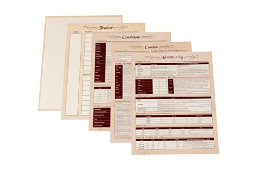 Hexers Game Master Screen, Compatible with Dungeons and Dragons, DND DM Pathfinder RPG Role-Playing, 4 Customizable Panels Inserts Included That Slide into The Pouches, Dry Erase Tracker Sheet | The Storepaperoomates Retail Market - Fast Affordable Shopping