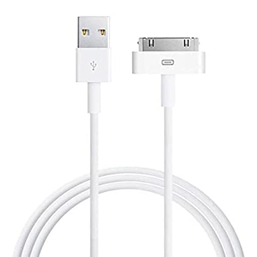 T-H-SEE iPad Cable, 6ft White 30 Pin to USB Cable High Speed Sync Charging Cord Cables for iPhone 4/4s, iPhone 3G/3GS, iPad 1/2/4, iPod