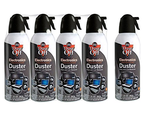 Dust-Off Disposable Compressed Gas Duster, 10 oz Cans – 5 Packs