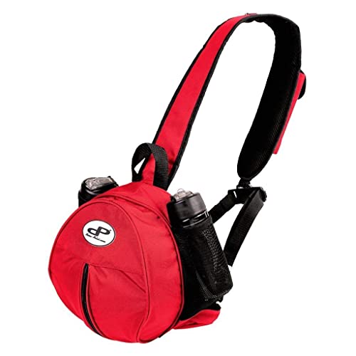 Ball Bag – Perfect Backpack for Basketball, Vollyball, Soccer Ball with Adjusustable Shoulder Strap for all Ages (Red)