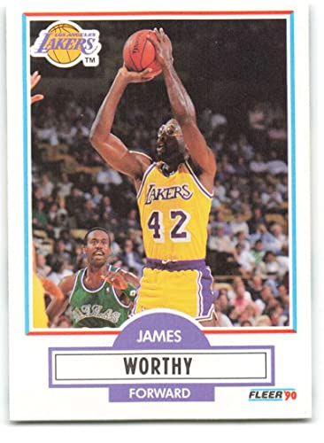 1990-91 Fleer #97 James Worthy NM-MT Los Angeles Lakers Officially Licensed NBA Basketball Trading Card