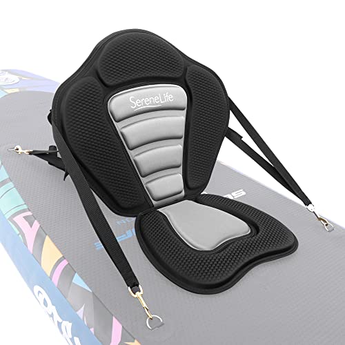 Detachable Universal Paddle-Board Seat – Adjustable Paddle Board Seat, Form-Fitting Design for All Body Sizes, Large & Small, Compatible for Kayaks, Rowboats, Fishing Boats – SereneLife SLSUPST15