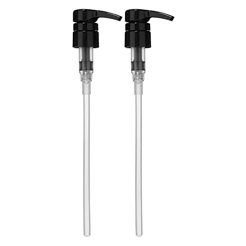 Bar5F Shampoo and Conditioner Pumps for 1-Inch Bottle Neck, Pack of 2, Black