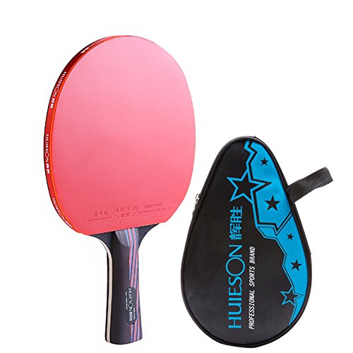 Professional Carbon Basewood Table Tennis Racket High-Elastic Ping Pang Paddles (Shakehands)