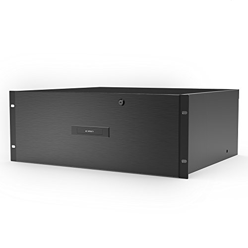 AC Infinity Rack Mount Drawer 4U with Aluminum Faceplate, with Lock and Key, for 19” Equipment Server AV DJ Cabinets Racks