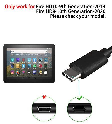 [2 Pack] Type C Charger Cable Compatible with Fire HD 10 9th 11th Generation,HD 8 10th Generation,8 Plus Kids Edition (2019,2020,2021),USB C Charging Cord Compatible with Kindle New Tablet – 5FT | The Storepaperoomates Retail Market - Fast Affordable Shopping