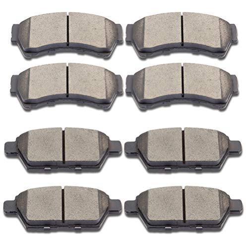 Ceramic Brake Pads Kits,SCITOO 8pcs Brakes Pads Set fit for 2006-2012 for Ford Fusion,2007-2012 for Lincoln MKZ,2006 for Lincoln Zephyr,2006-2013 for Mazda 6,2006-2011 for Mercury Milan