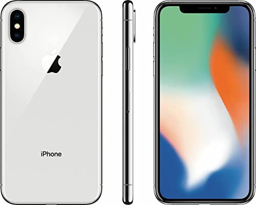 Apple iPhone X, 256GB, Silver – For GSM (Renewed)