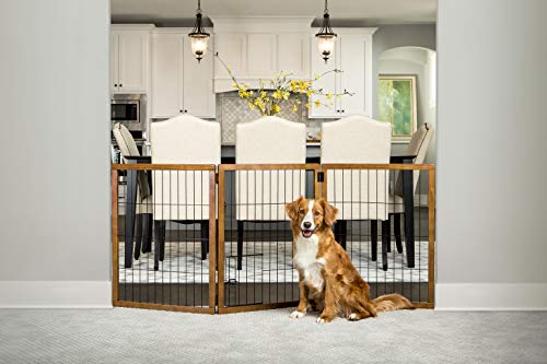 Carlson Pet Products Design Paw Extra Tall 62-Inch Super Wide 3 Panel Premium Wooden Pet Gate