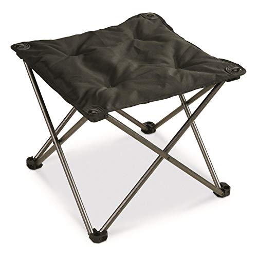 Guide Gear Camping Chair Foot Stool, Folding, Collapsible, Portable Footrest, Black