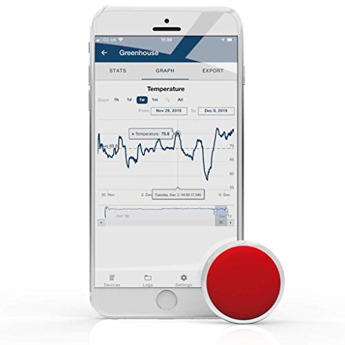 Tempo Disc Bluetooth Wireless Thermometer Sensor Beacon and Data Logger. Remote Monitor for Temperature. for iOS and Android.
