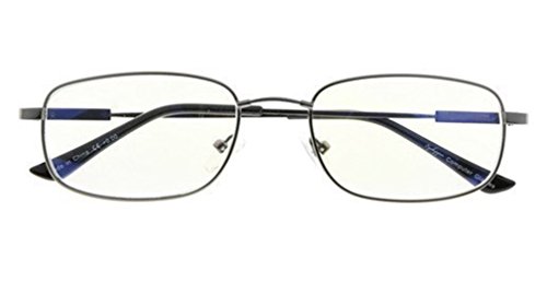 CessBlu Computer Glasses Men Bendable Titanium Reading Eyeglasses Blue Light Filter(Gunmetal) +1.5