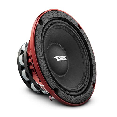 DS18 PRO-NEO6R – 6.5″ Neodymium Midrange Loudspeaker, Red Aluminum Basket, 600 Watts Max, 4-Ohms, Neodymium Rings Magnet – The Best Neodymium Full Range Loudspeaker for Your Car (1 Speaker)
