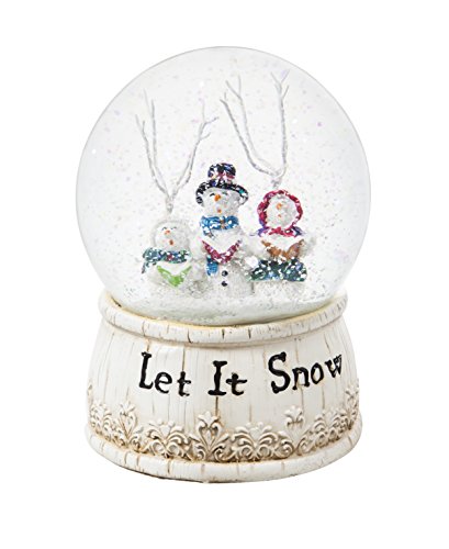 Cypress Home Beautiful Christmas Let it Snow Water Globe Table Top Décor – 4 x 6 x 4 Inches Indoor/Outdoor Decoration for Homes, Yards and Gardens