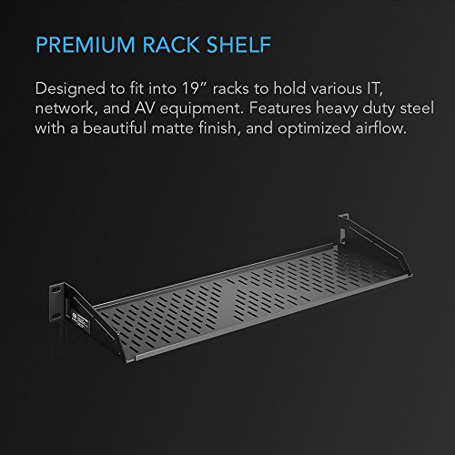 AC Infinity Vented Cantilever 1U Universal Rack Shelf, 6″ Deep, for 19” Equipment Racks. Heavy-Duty 2.4mm Cold Rolled Steel, 40lbs Capacity | The Storepaperoomates Retail Market - Fast Affordable Shopping