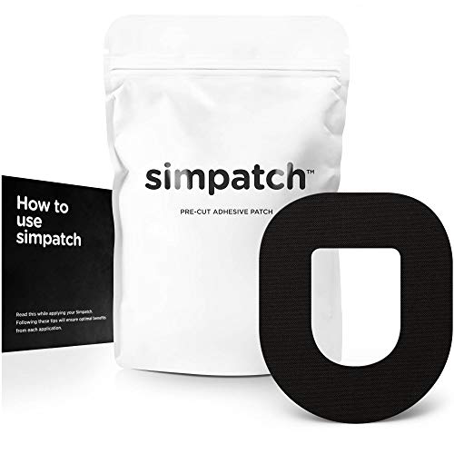 SIMPATCH Adhesive Patch for OmniPod – Pack of 25 – Multiple Colors Available (Black)