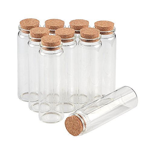 TAI DIAN 90ml Glass Bottles With Cork 37x120x27mm For Wedding Holiday Decoration Christmas Gifts 12pcs/lot (12, 90ml-37x120x27mm)