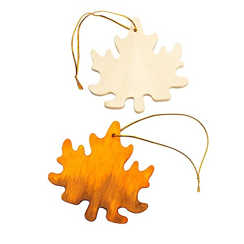 Colorations Wooden Leaf Ornaments, Set of 12, Natural wood, Ready to Decorate, DIY, Fall Decoration, Arts and Crafts, Fall Crafting, Classroom, Teacher, Crafts, Thanksgiving, Nature