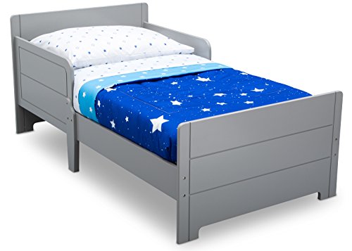Delta Children MySize Wood Toddler Bed – Greenguard Gold Certified, Grey