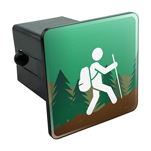 GRAPHICS & MORE Hiker Hiking Symbol Mountain Nature Tow Trailer Hitch Cover Plug Insert 2″
