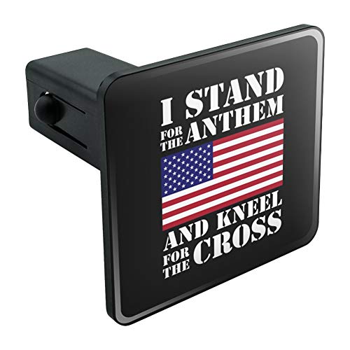 GRAPHICS & MORE I Stand for The Flag Kneel Cross USA American Flag Patriotic Tow Trailer Hitch Cover Plug Insert 1 1/4 inch (1.25″)