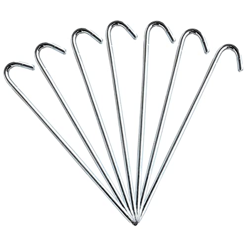 Moose Supply Steel Tent Stakes – Heavy-Duty Ground Stakes, Metal Stakes for Commercial Inflatables, Outdoor Camping Canopy, Fence, Garden Tent, Tent Accessories, 1/2″ Diameter x 12″ Length, 10-Pack