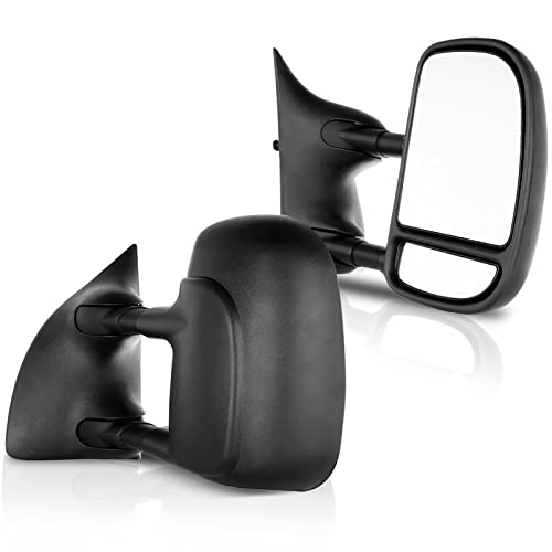 ECCPP Towing Mirrors for 99-07 for Ford for F250 for F350 for F450 for F550 Super Duty Door Side Manual Mirrors Black Set Pair Driver and Passenger (2000 01 02 03 04 05 06 for Ford)