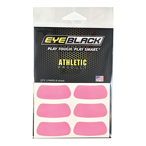 EyeBlack Football Baseball Softball Eye Black Strips, Pink