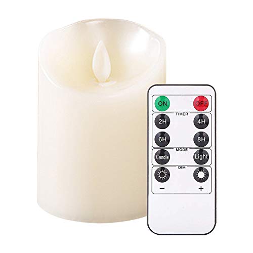 OxoxO 3″ x 4″ Flameless Candles, Battery Operated with Remote Control, Real Wax Pillar LED Candles with 24-Hour Timer