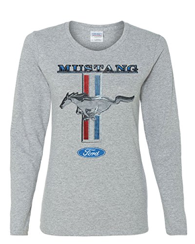 Ford Mustang Classic Women’s Long Sleeve T-Shirt Grey Small