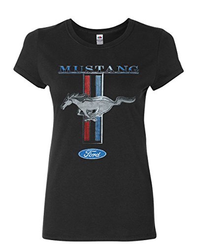 Ford Mustang Classic Women’s T-Shirt American Muscle Car Tee Shirt Black Small