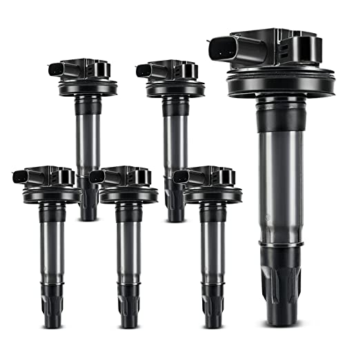 A-Premium Ignition Coils Pack Compatible with Ford Explorer F-150 Edge Fusion Mustang Taurus Lincoln MKS MKX MKT MKZ Sable 3.5L 3.7L 6-PC Set