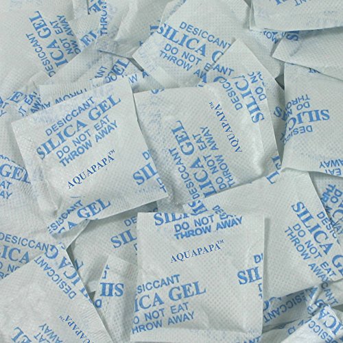 AQUAPAPA 3 Gram Pack of 100 Silica Gel Desiccant Packets Oderless Moisture Absorbing Drying Bags (Ship from USA)