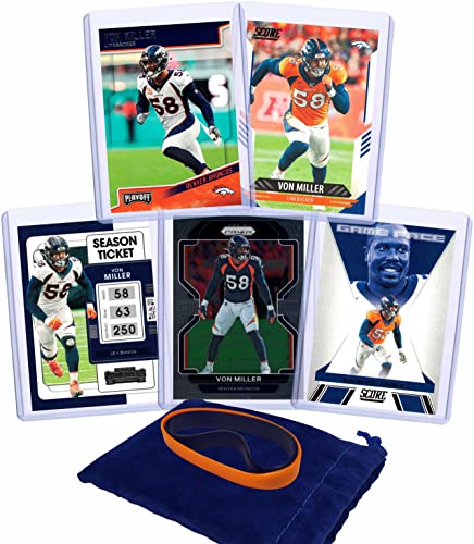Von Miller Football Cards Assorted (5) Bundle – Denver Broncos Trading Cards