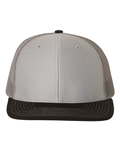 Richardson 112 Trucker OSFA Baseball Hat Ball Cap, Grey/Charcoal/Black