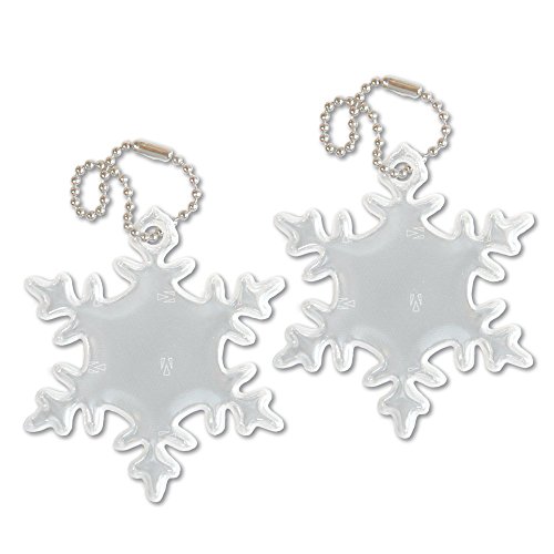 funflector Safety Reflector – Snowflake – White – 2-Pack