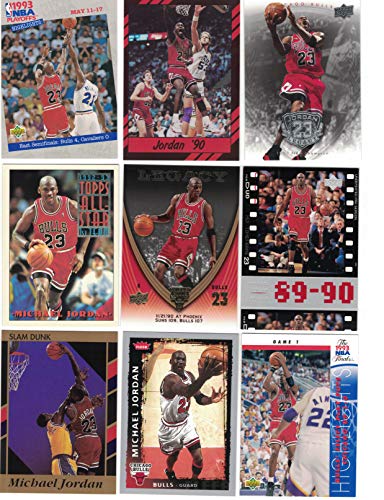 Michael Jordan / 9 Different Basketball Cards Featuring Michael Jordan