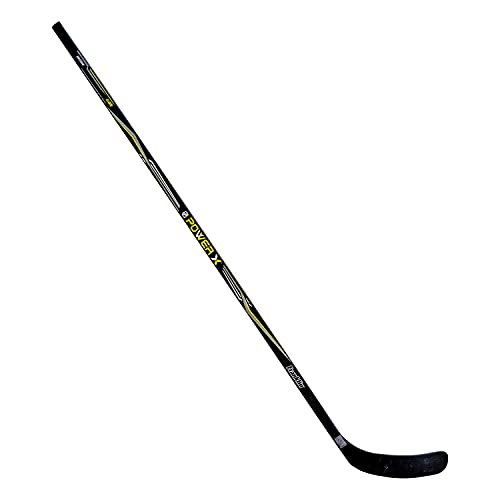 Franklin Sports Street Hockey Sticks – Power X Junior Street Hockey Stick – Wood and Fiberglass Shaft – ABS Blade – One Piece Stick – 52″ Right Handed
