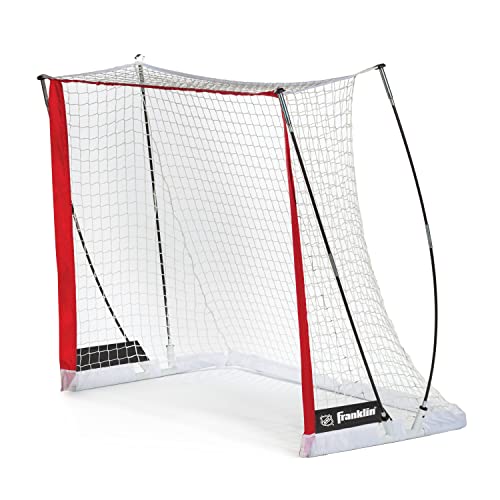 Franklin Sports NHL Portable Street Hockey Goal – Fibertech Lightweight Street + Roller Hockey Goal Set – 50″ Fiberglass Goal