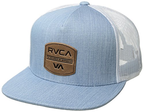 RVCA Men’s Denim Trucker HAT, Washed Blue, ONE Size