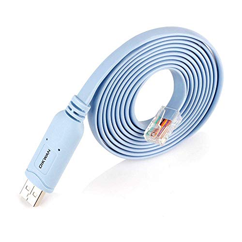 OIKWAN Console Cable,USB Console Cable, USB to RJ45 Console Cable with FTDI chip Compatible with Cisco, Huawei,HP,Arista,Opengear,Aruba，Juniper Routers/Switches for Laptops in Windows, Mac, Linux